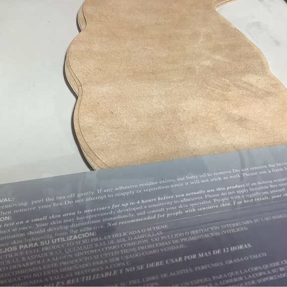 9 pairs-Invisible Bra self-adhesive microporous disposable, color nude, sz: C - Picture 7 of 12